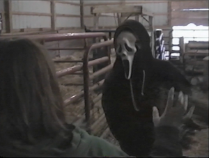 Dumbest Horror Flick TDHFE Barn scene Scream killeer